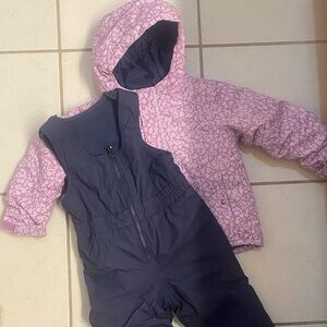 Columbia Kids Puffer Jacket and Snowsuit - Pink and Blue